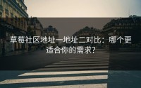 草莓社区地址一地址二对比：哪个更适合你的需求？