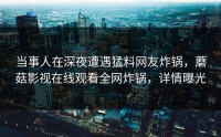 当事人在深夜遭遇猛料网友炸锅，蘑菇影视在线观看全网炸锅，详情曝光
